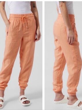 Athleta Cabo Peach Linen Jogger